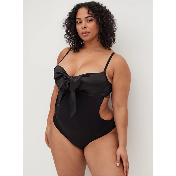 Torrid Satin Bow Bodysuit - Picture 2 of 4